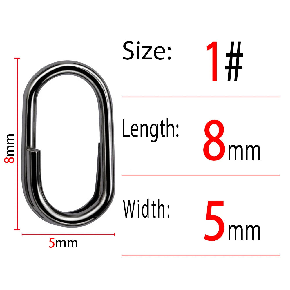 30PCS Stainless Steel Split Rings – Lure Connector Loops