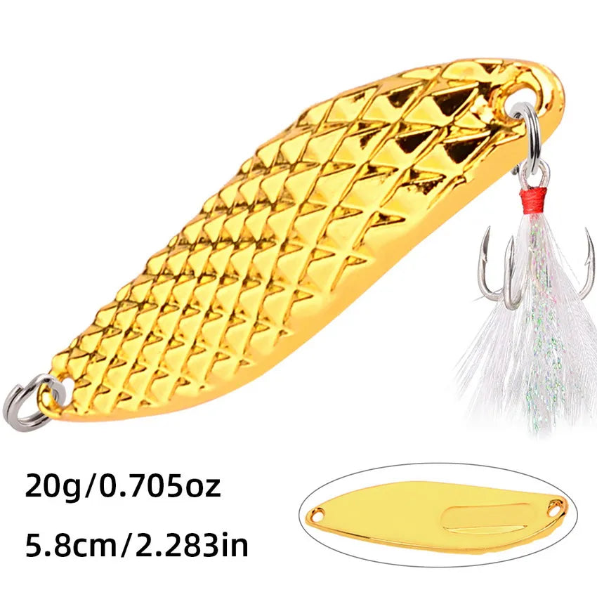 5/7/10/15/20G Metal Spinner Spoon Fishing Lure for Seawater Fishing