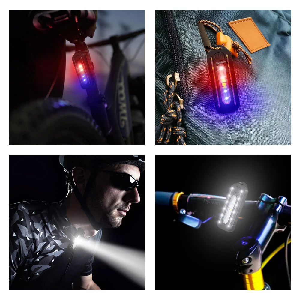 USB Keychain Flashlight – 5-Mode Clip Light for Outdoor Use