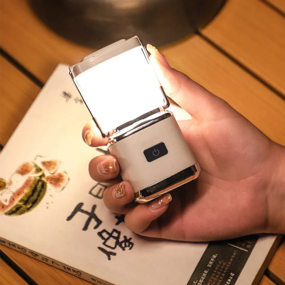 Retro Rechargeable Camping Lantern with Multi-Mode LED Lighting