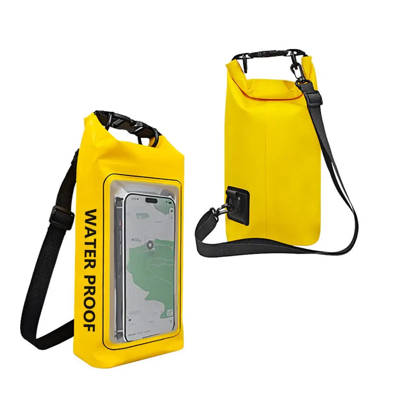 2L PVC Waterproof Dry Bag with Touch Screen Shoulder Strap