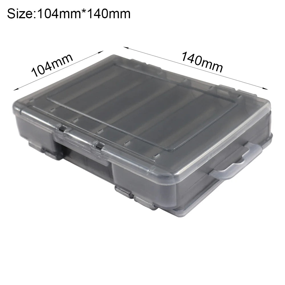 Double-Sided Fishing Tackle Box with 12–14 Compartments