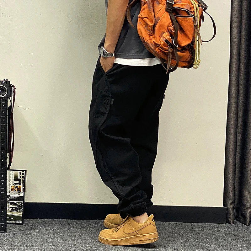 BIRD MOUNTAIN Oversize Cargo Pants – Japanese Streetwear Baggy Trousers for Men