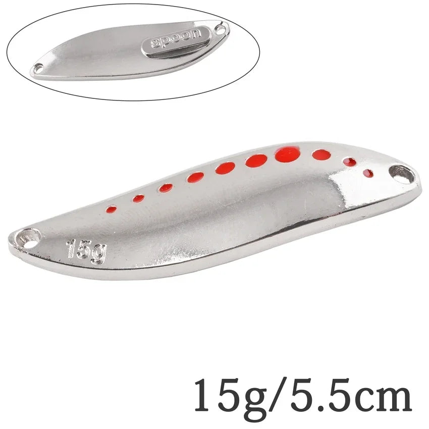 2.5G-30G Metal Vib Leech Spinner Spoons – Lures for Large Predator Fish