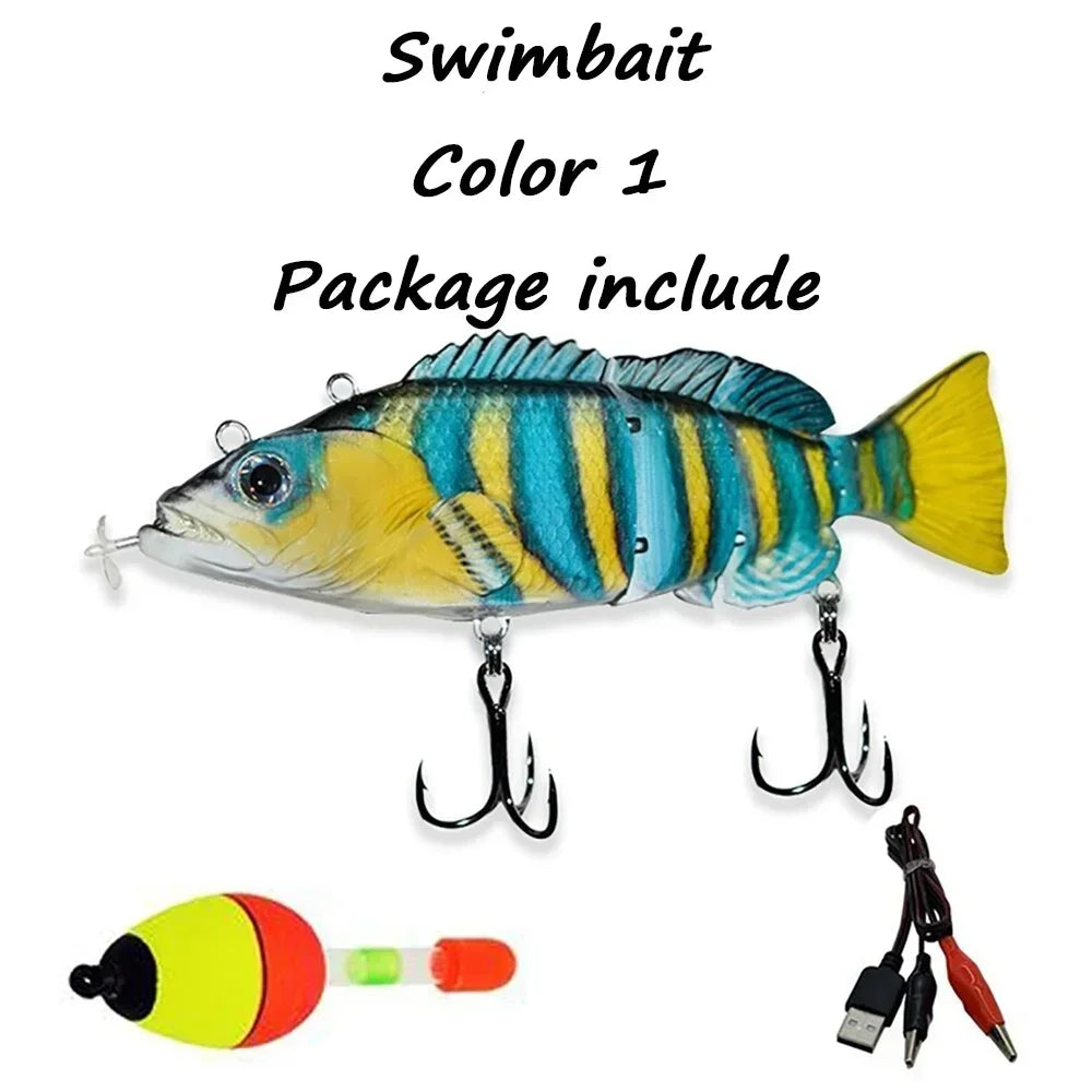 Robotic USB Rechargeable Auto Swimming Bait - Multi Jointed Wobbler