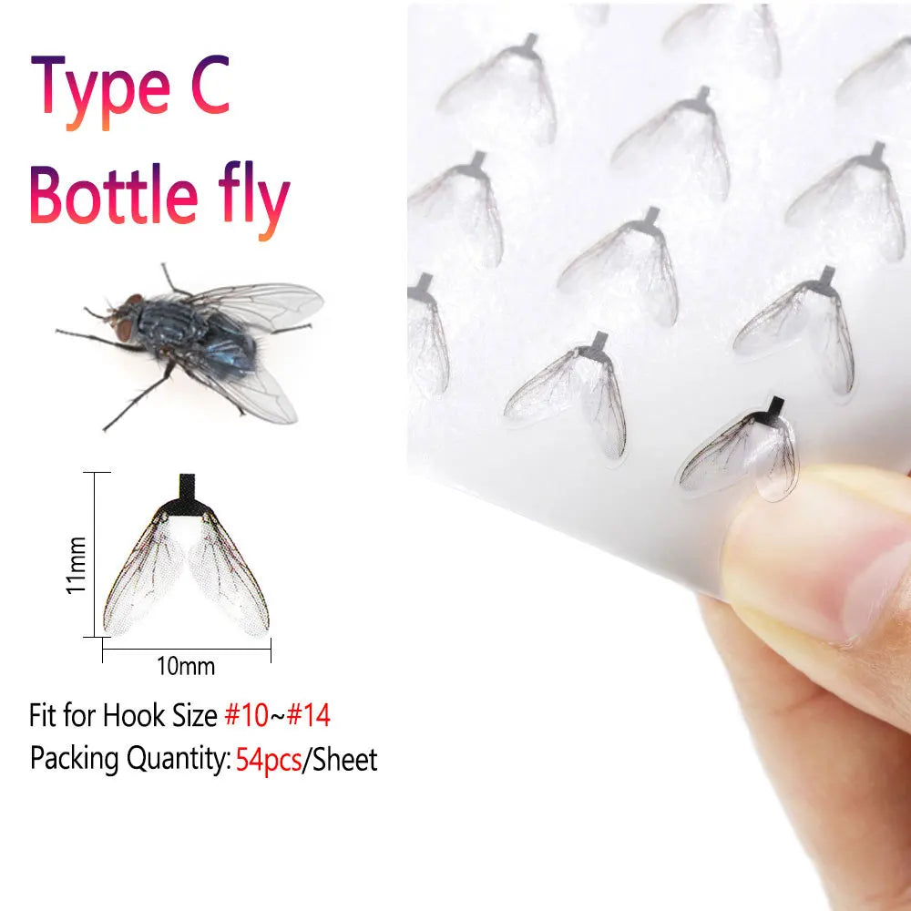 BIMOO Realistic Insect Wings for Fly Tying – Pre-Cut Material for Trout & Nymph Patterns