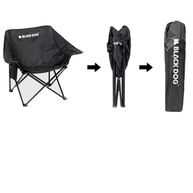 BLACKDOG Folding Camping Chair – Portable Outdoor Seat for Fishing, Beach & Picnic