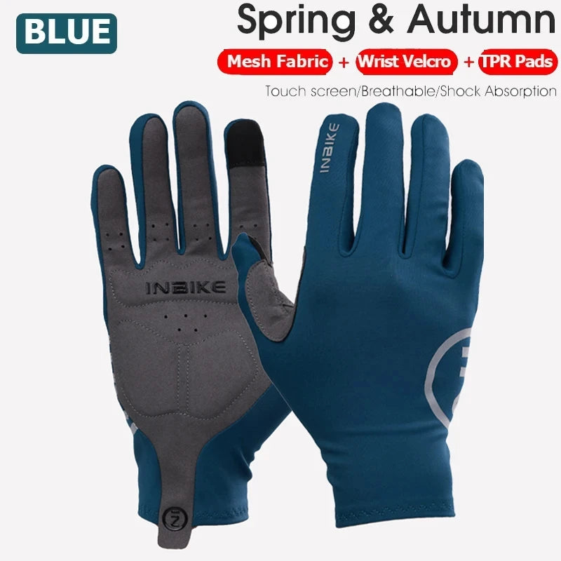 Full Finger Fleece Cycling Gloves with Gel Grip and Touchscreen