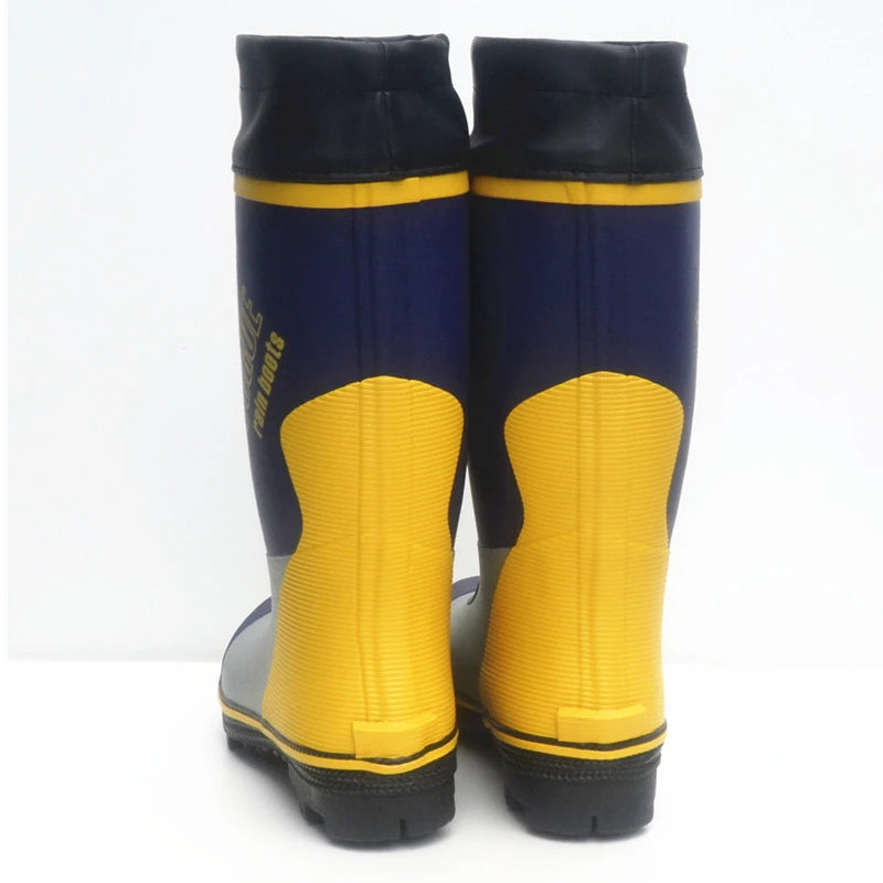 Waterproof Fishing Boots – Steel Spike Sole Rubber Gumboots for Hunting, Hiking & Working