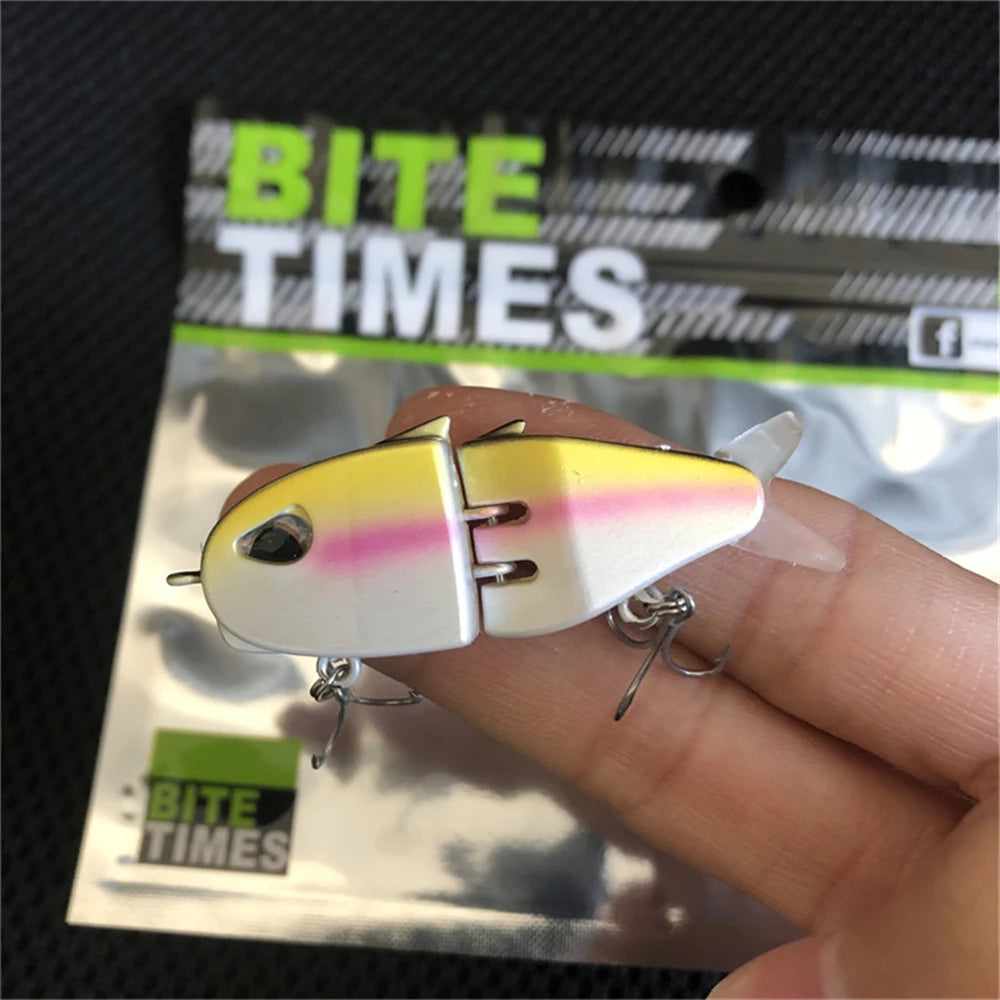Slow Sinking Swimbait Jointed Bait with 3D Eyes & PVC Material for Predator Fishing