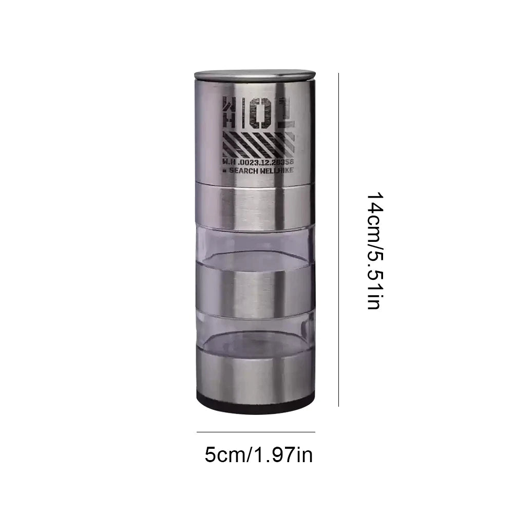 Manual Stainless Steel Pepper Mill – Camping Spice Grinder