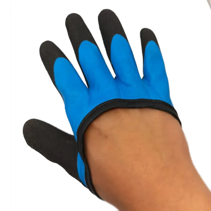 Non-Slip Latex Fishing Gloves – Full-Finger Hand Protection for Safe Fish Handling