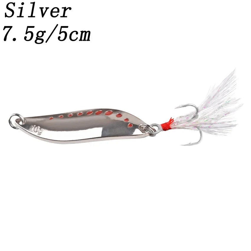 2.5G-30G Metal Vib Leech Spinner Spoons – Lures for Large Predator Fish