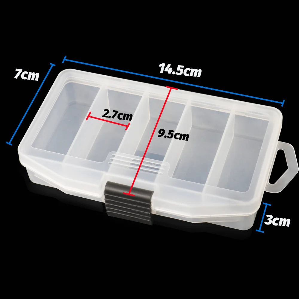 5-Compartment Fishing Tackle Box for Hooks, Bait & Small Gear