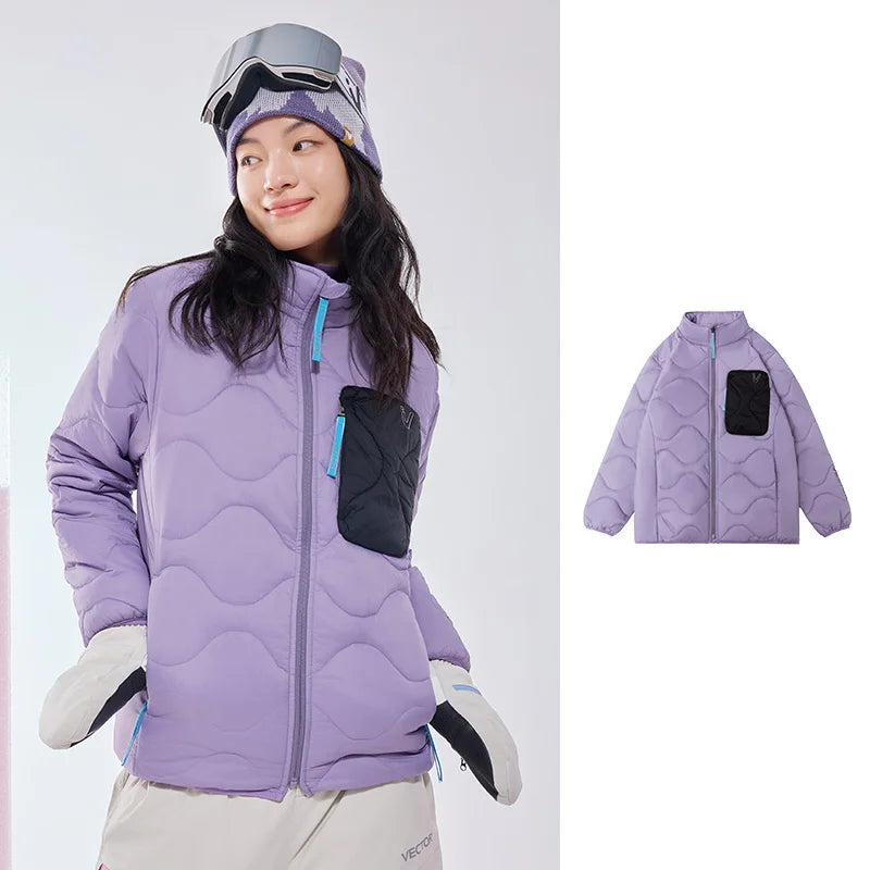 VECTOR Blaze P Women's Puffer Jacket – Insulated Ski Mid Layer for Warmth and Moisture Control