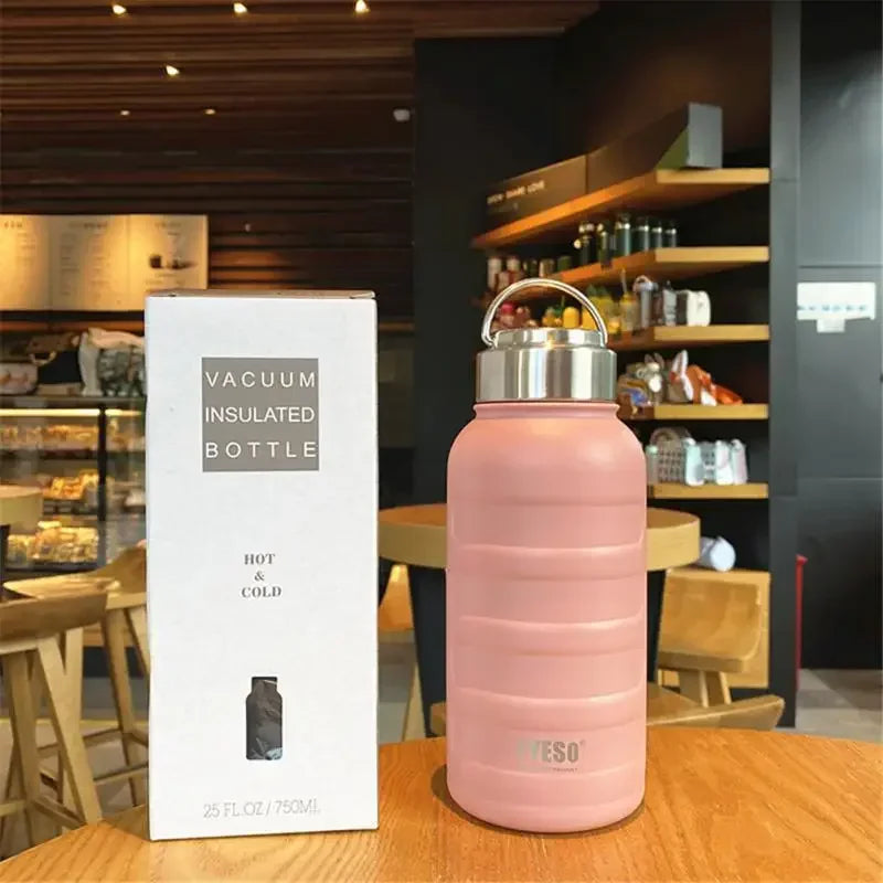 TYESO 1000ml Stainless Steel Vacuum Flask – Hot & Cold Thermos Sports Bottle