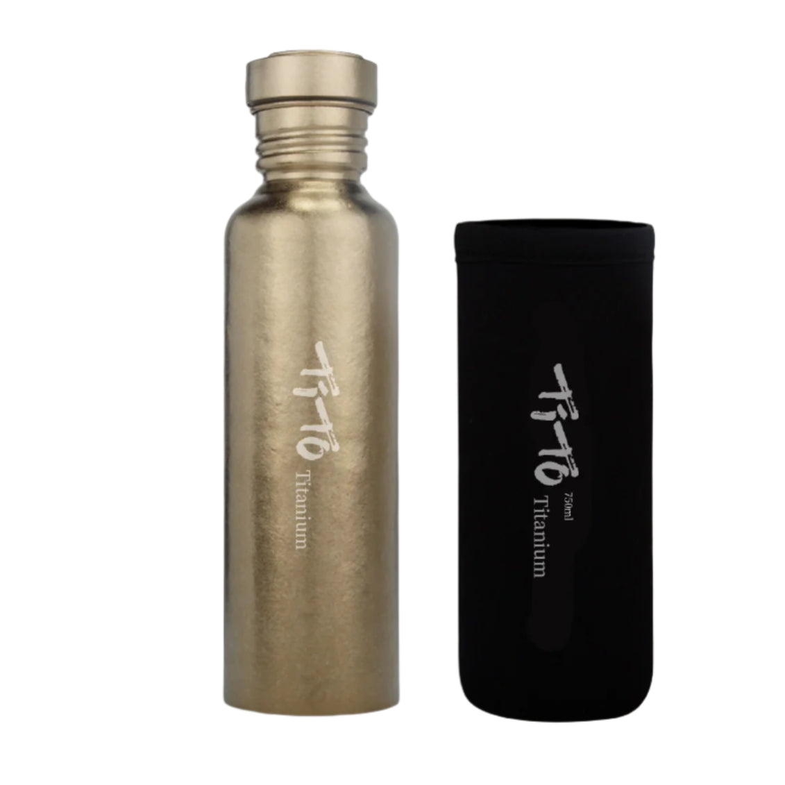 TITO TITANIUM Pure Titanium Sports Water Bottle – Plastic-Free Leak-Proof Gym & Outdoor Flask