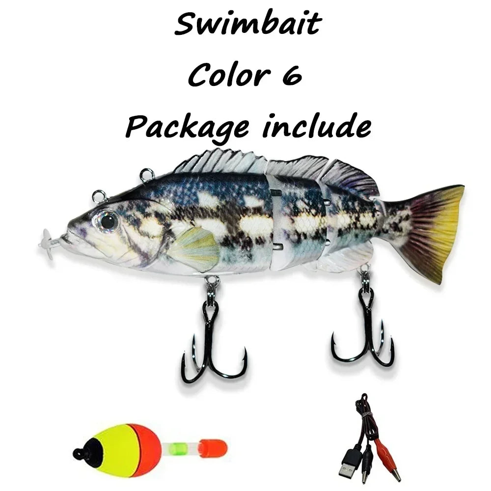 Robotic USB Rechargeable Auto Swimming Bait - Multi Jointed Wobbler