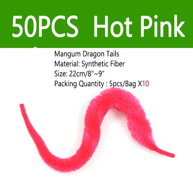 Mangum Dragon Tails 22cm – 50PCS Wiggle Fly Tying Tails