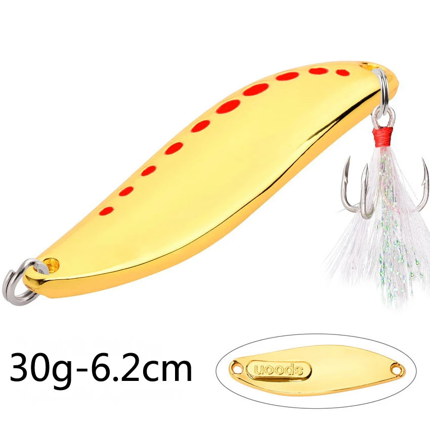 2.5G-30G Metal Vib Leech Spinner Spoons – Lures for Large Predator Fish
