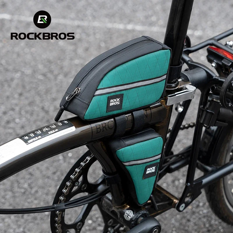 Compact Nylon Triangle Bike Tube Bag for Folding & Commute Rides
