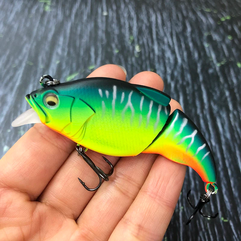 71MM Floating Minnow Rattle Lure – 2-Segment Swimbait for Groper Fishing