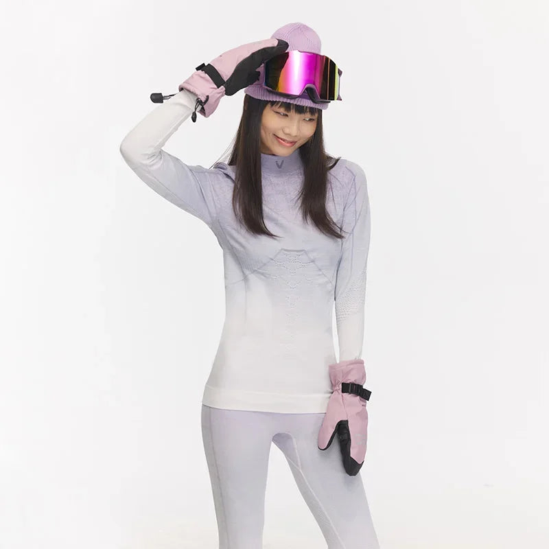 VECTOR Women's Thermal Base Layer Set – Quick Dry Fleece Underwear for Outdoor Sports & Camping