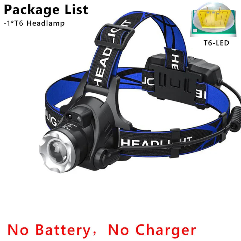 20000LM Zoom Headlamp – XHP90 Rechargeable Torch Light