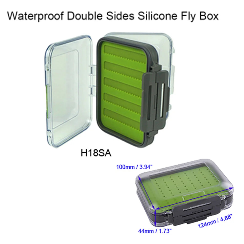 AVENTIK 100% Waterproof Fly Box – Transparent Silicone Fishing Storage for Secure Fly Organisation