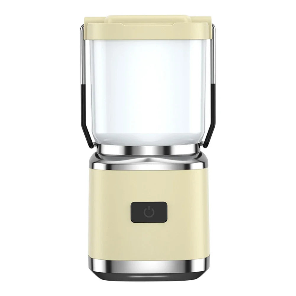 Retro Rechargeable Camping Lantern with Multi-Mode LED Lighting