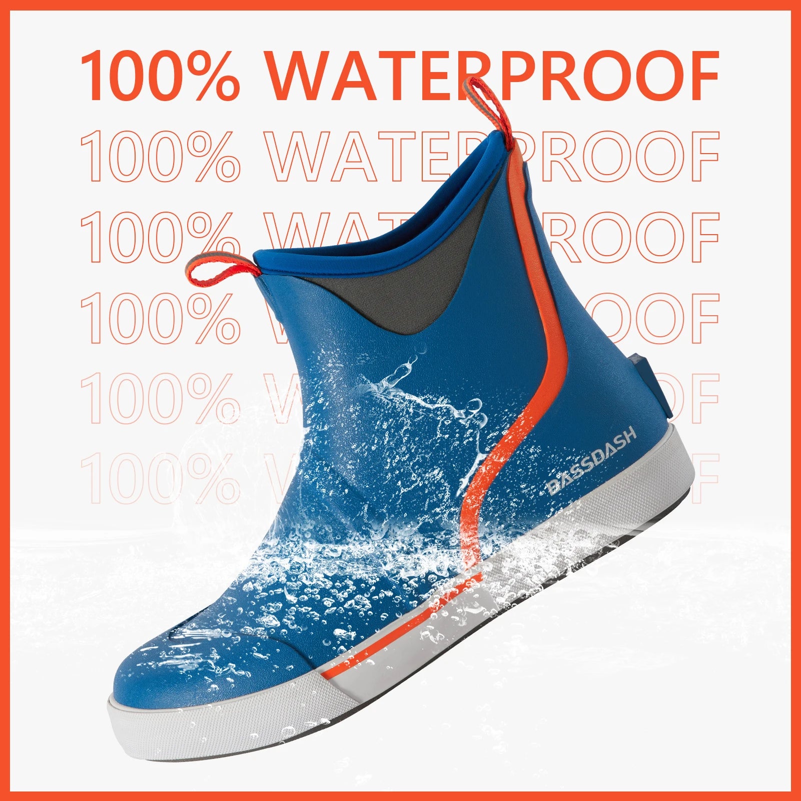 Men’s Waterproof Deck Boots – Breathable, Anti-Slip Rubber Boots For Fishing & Outdoor Use