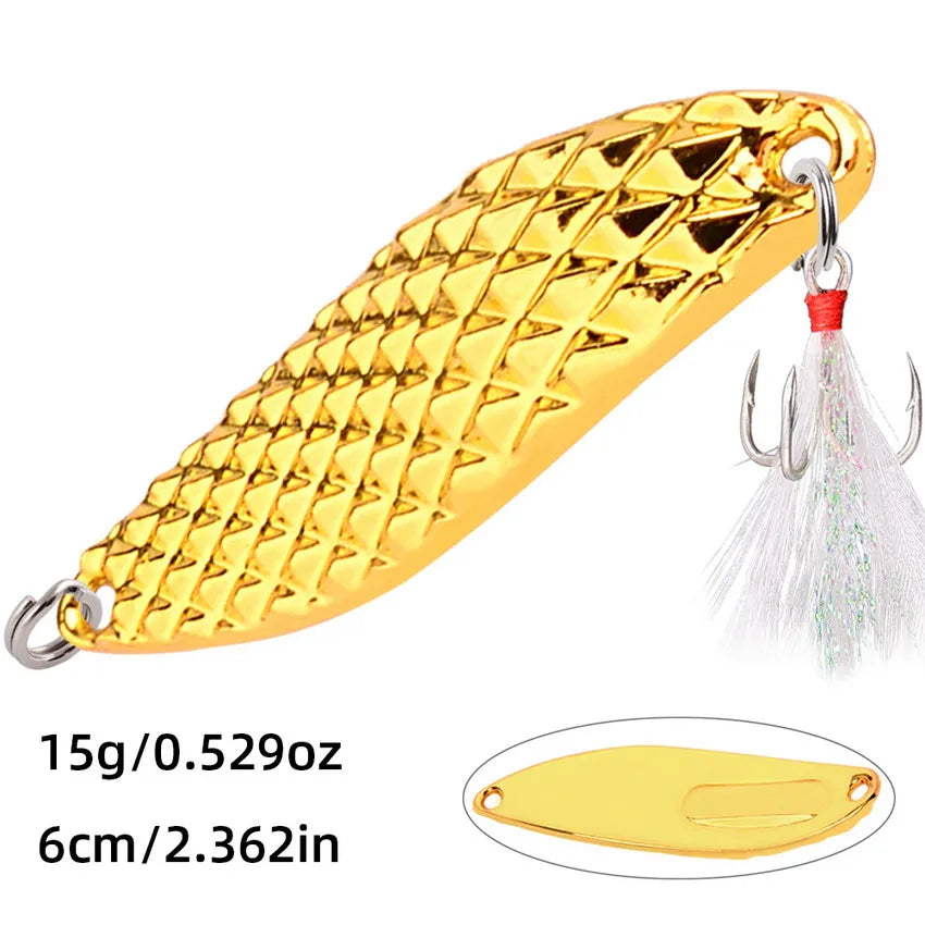 5/7/10/15/20G Metal Spinner Spoon Fishing Lure for Seawater Fishing