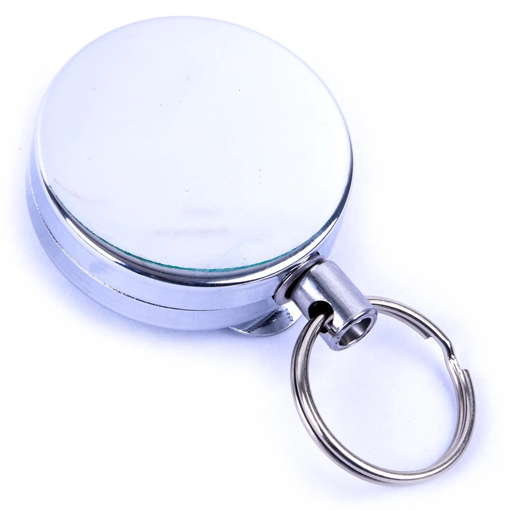 MAXIMUMCATCH Fly Fishing Zinger Retractor Badge Holder with Steel Cord and Magnetic Plate