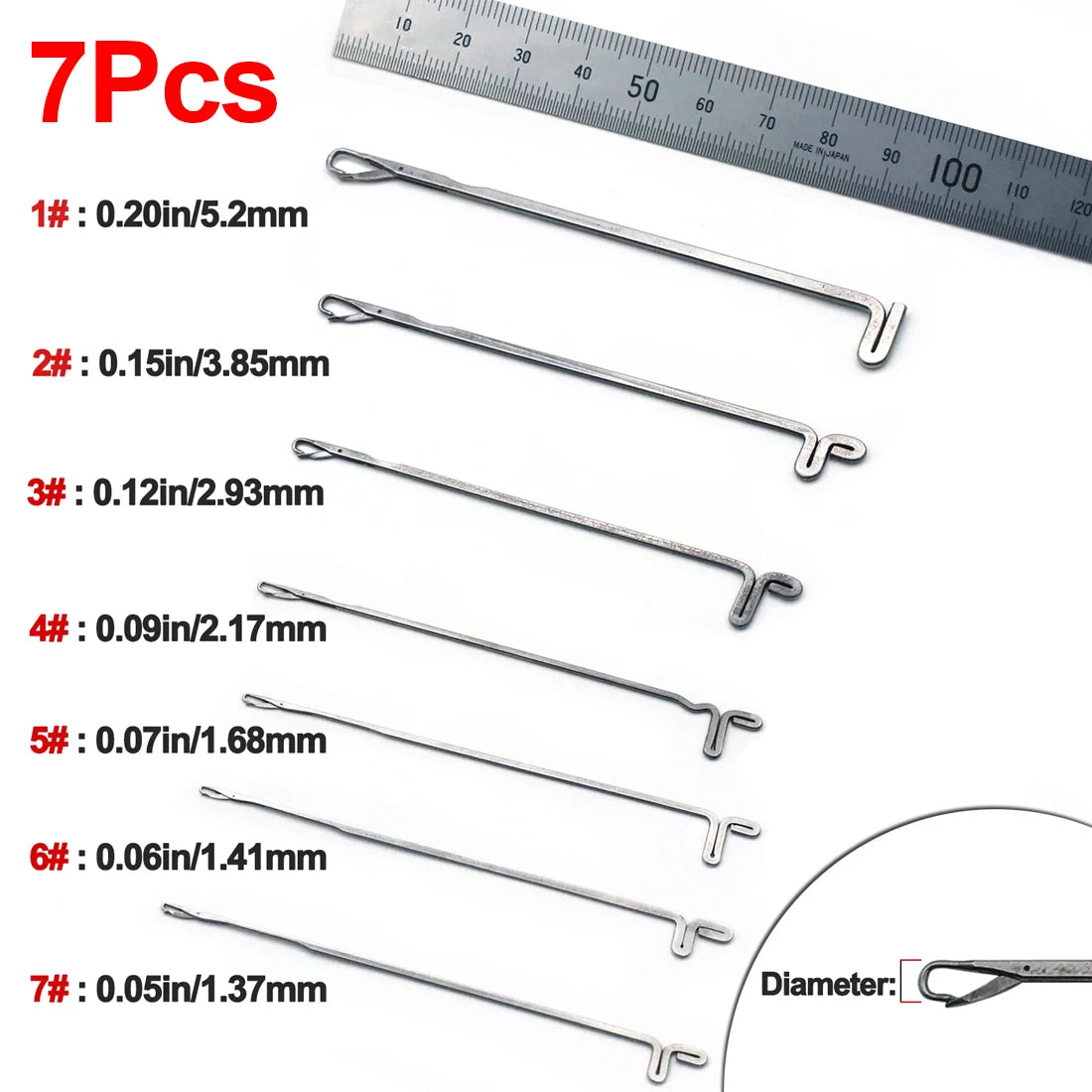 Reverse Latch Needle Rigging Needle – UHMWPE Kevlar Cord Splicing Tool