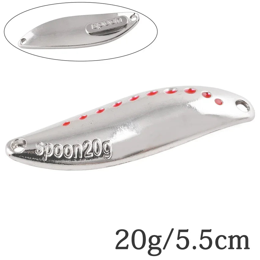 2.5G-30G Metal Vib Leech Spinner Spoons – Lures for Large Predator Fish