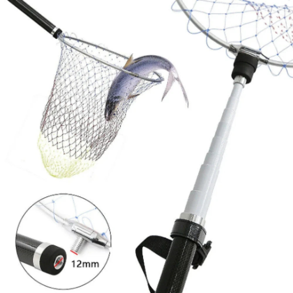5M/6M Carbon Fibre Telescopic Fishing Pole – Lightweight Retractable Landing Net Handle