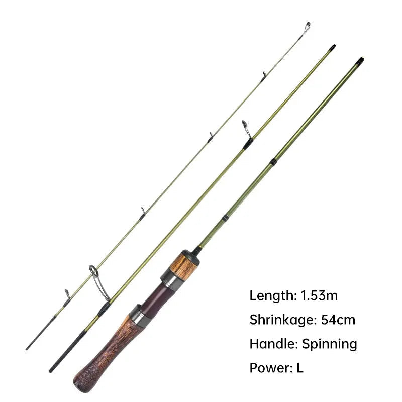 Ultralight Carbon Travel Rod – 3-Section Spinning & Casting Design
