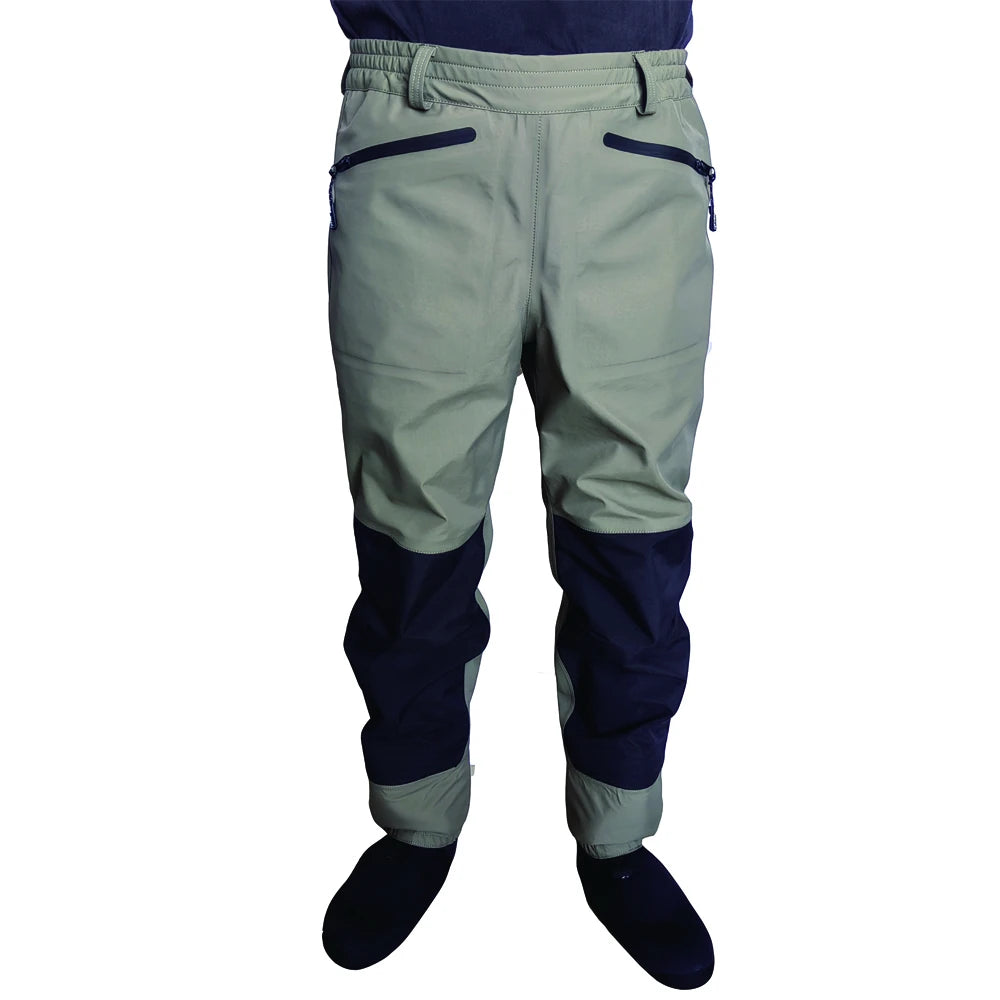 3-Layer Breathable Waterproof Fly Fishing Waist Waders – Durable Stockingfoot Wading Pants