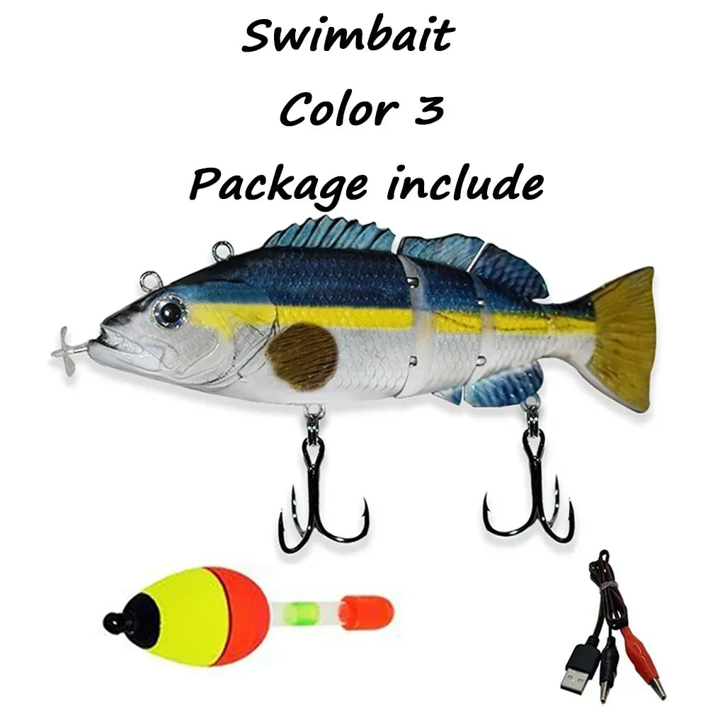 Robotic USB Rechargeable Auto Swimming Bait - Multi Jointed Wobbler
