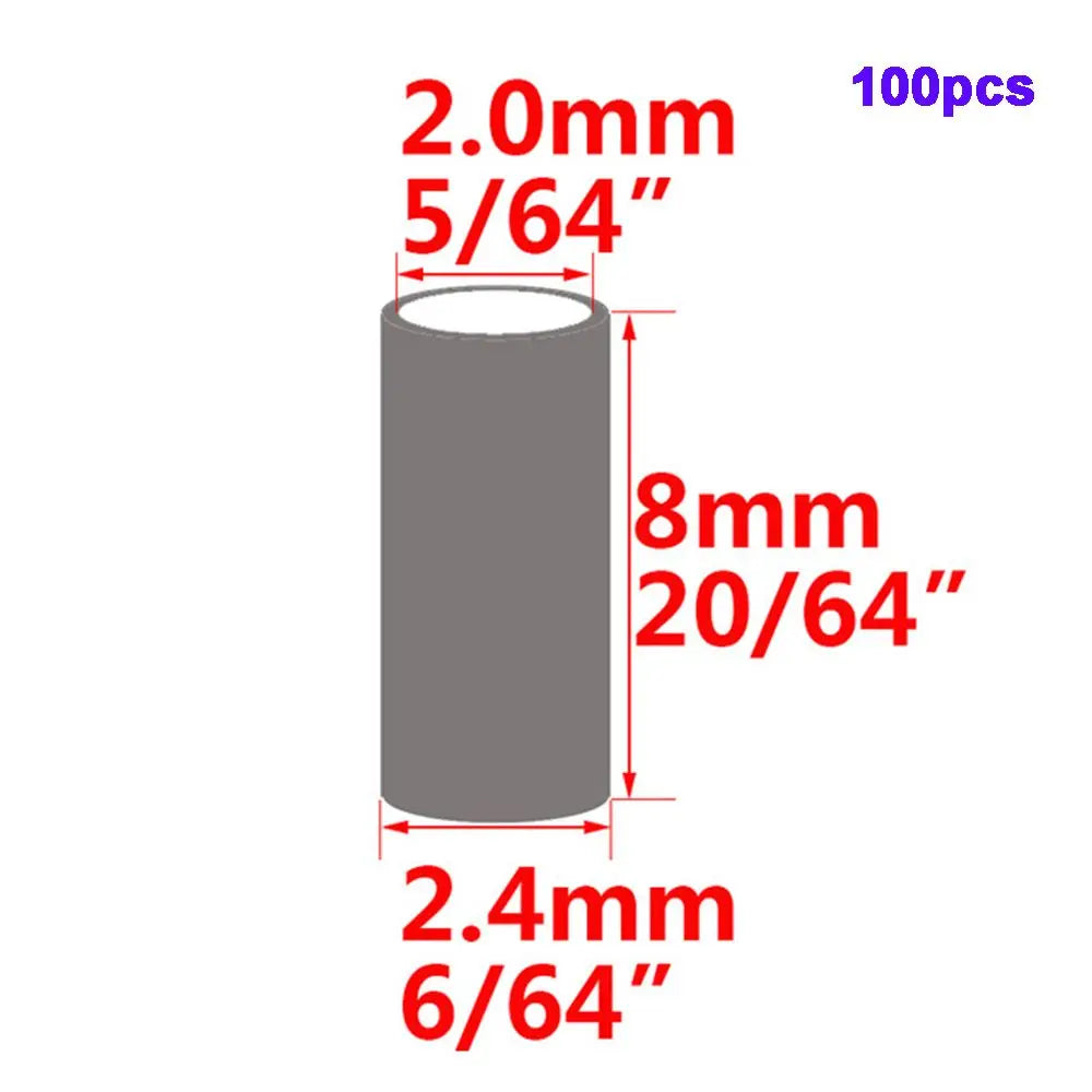 Fishing Line Crimp Sleeves 100PCS Copper Stainless Connector