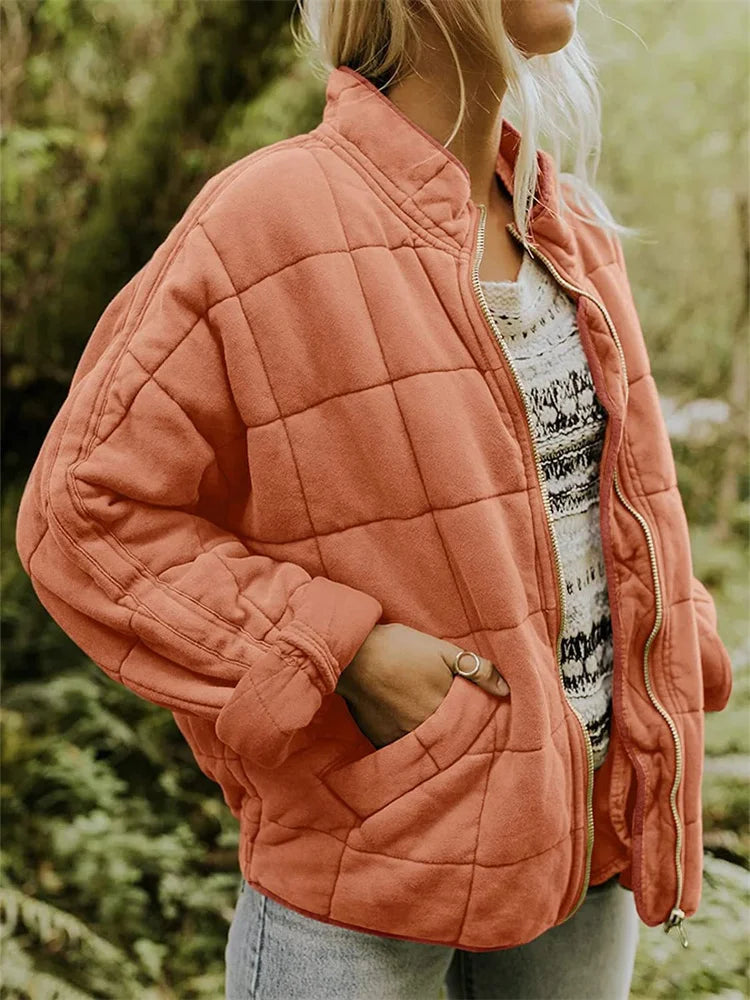 WENSILIAN Vintage Oversized Winter Jacket for Women – Thickened Cotton Warm Coat