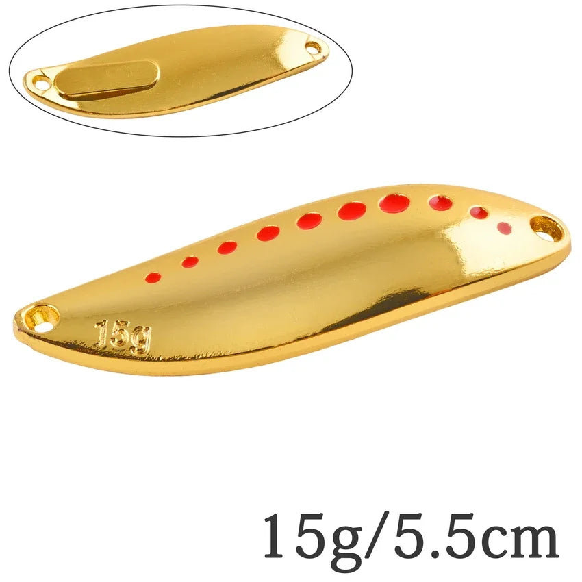 2.5G-30G Metal Vib Leech Spinner Spoons – Lures for Large Predator Fish