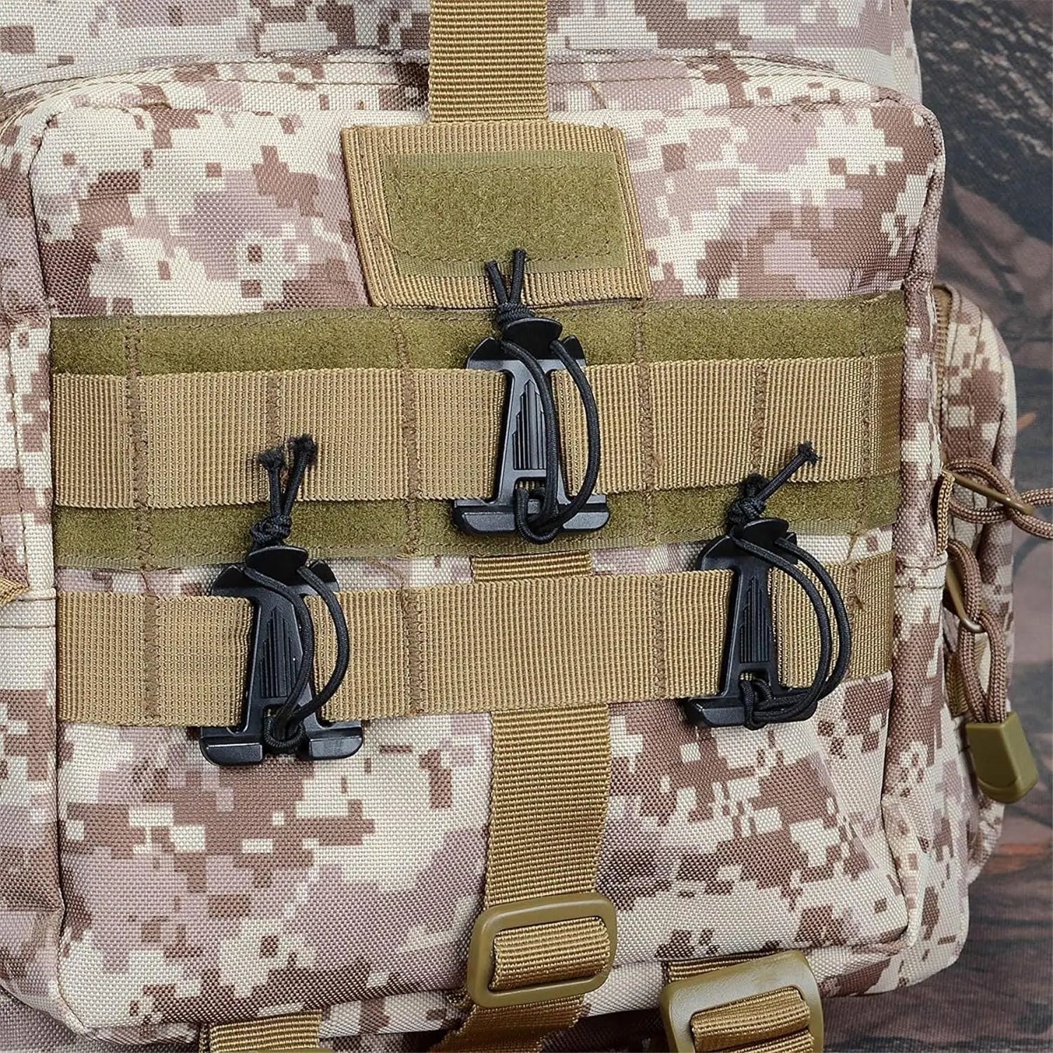 10PCS Molle Attachment Clips – Molle Web Dominators Elastic Strap Tactical Gear
