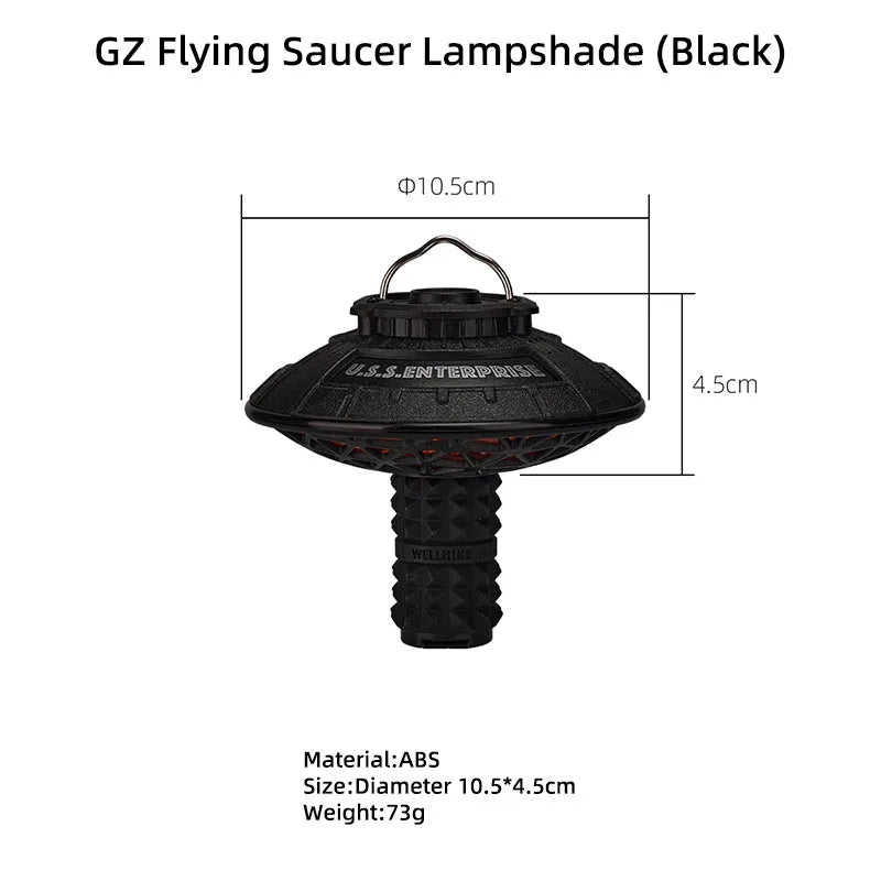 UFO-Style Camping Lampshade for Outdoor Ambience