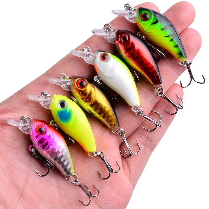 9PCS Crankbait Set – Mixed Colour Lures for Trout & Saltwater Fishing