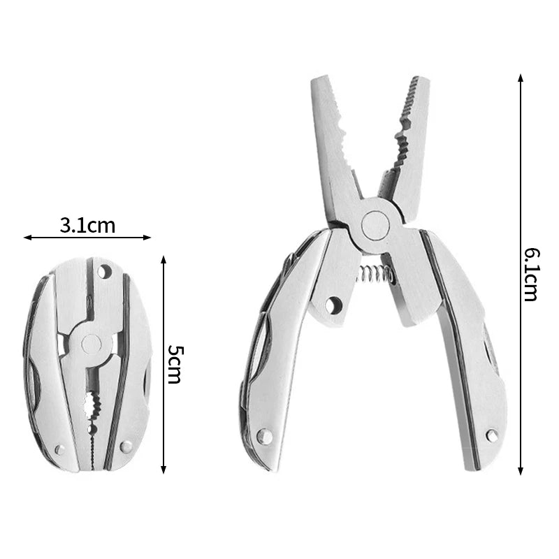 Multifunctional Mini Stainless Steel Pliers – Pocket Keychain Camping Everyday Carry Tool