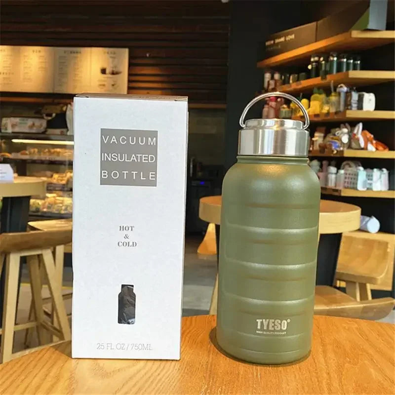 TYESO 1000ml Stainless Steel Vacuum Flask – Hot & Cold Thermos Sports Bottle
