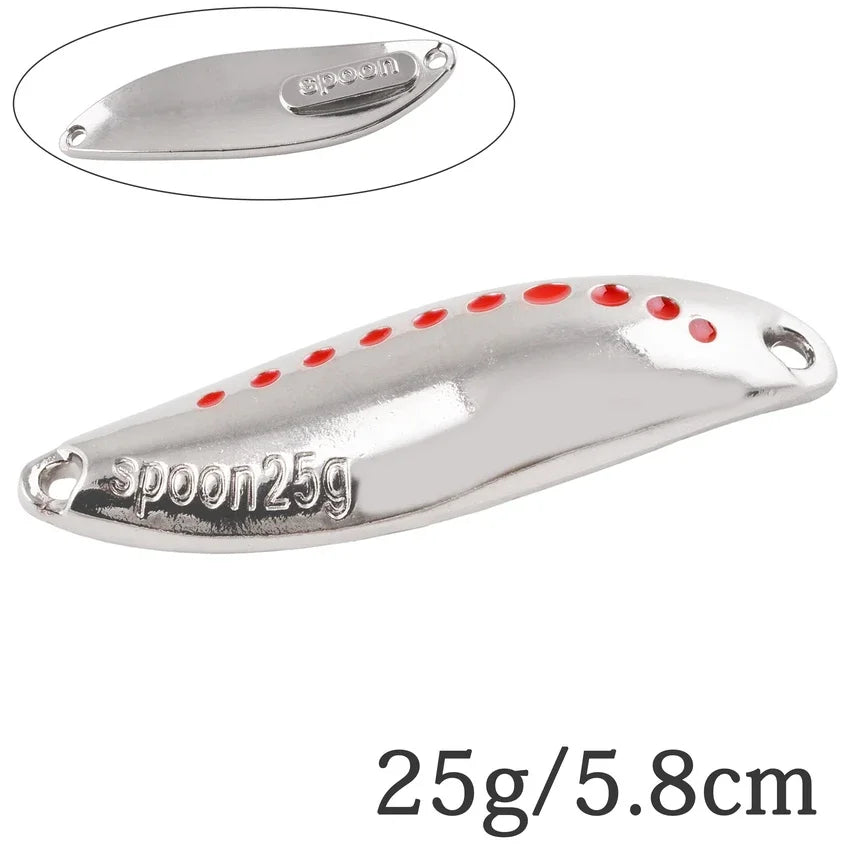 2.5G-30G Metal Vib Leech Spinner Spoons – Lures for Large Predator Fish