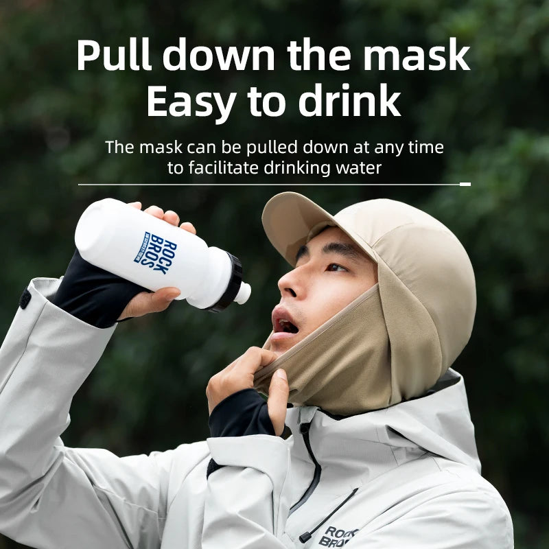 ROCKBROS Winter Thermal Balaclava – Windproof Face Mask with Brim