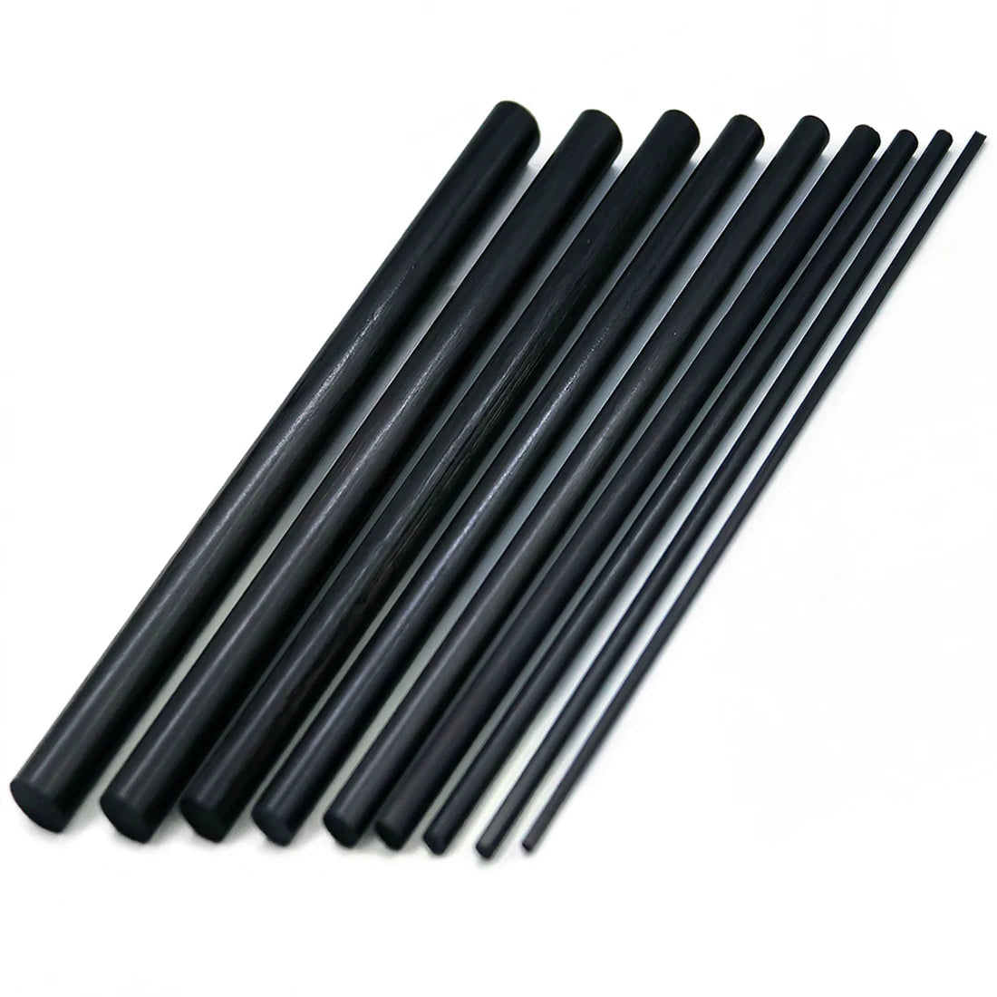 Set of 50 cm carbon fibre repair rods for fishing rods, RC models, and DIY projects